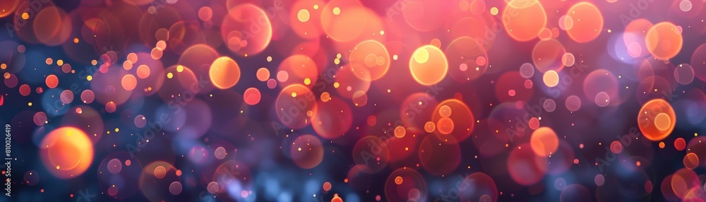 Poster abstract minimalist background with soft bokeh of colorful circles