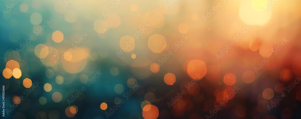 Poster abstract minimalist background with soft focus lights and bokeh