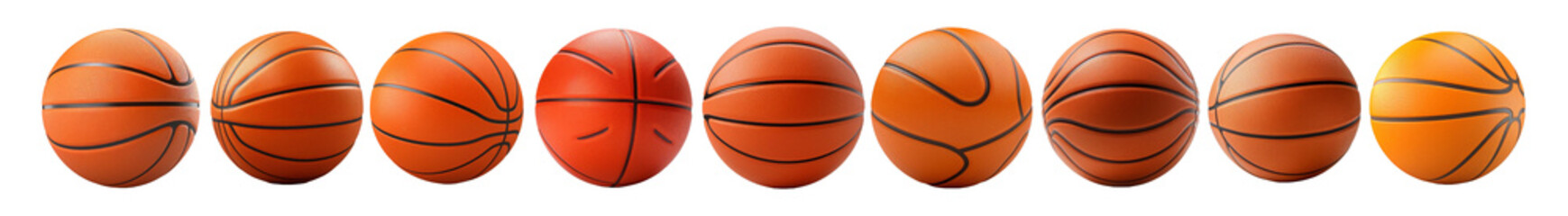 Pack of Sport Basketball on white background - Ai Generated
