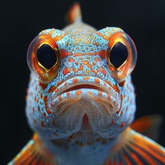 Featuring a fish , close-up portrait , high quality, high resolution