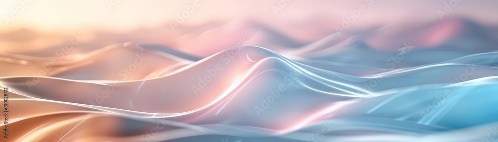 Poster abstract minimalist background with soft waves and blurry lights
