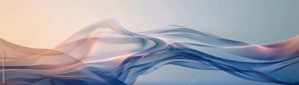 Poster abstract minimalist background with soft waves in the middle