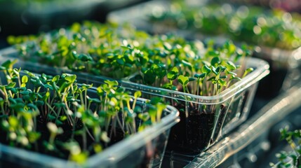 Growing Microgreens in Recycled Plastics