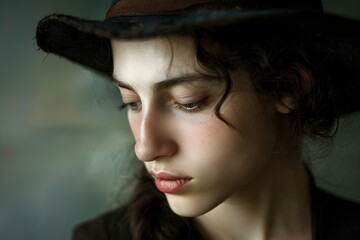 Woman Wearing Gray Hat and Scarf