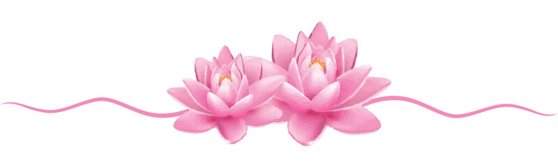 Illustration of two lotus flowers for Vesak Day of vector