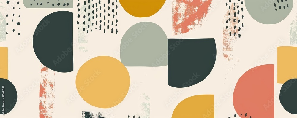 Poster abstract minimalist pattern design with geometric shapes on a isolated background