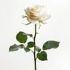 white rose isolated on a white background, cutout, cut-out, birthday, mothers day, wedding, 