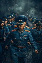 Fototapeta premium A Group of Men in Uniform Standing Together
