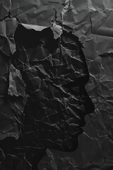 Black and white photo of a person's silhouette, suitable for various projects.