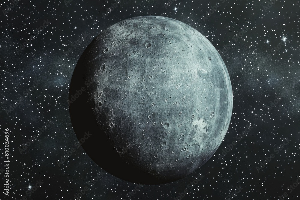 Poster a serene image of the moon shining in the night sky. suitable for various design projects