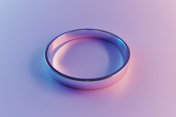 Close-up shot of a ring on a vibrant purple background, perfect for jewelry ads