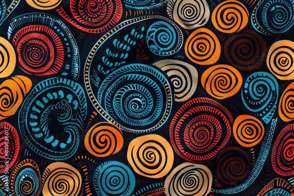 Poster Close-up view of a pattern of circles. Suitable for graphic design projects