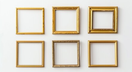 picture frame set isolated on white background