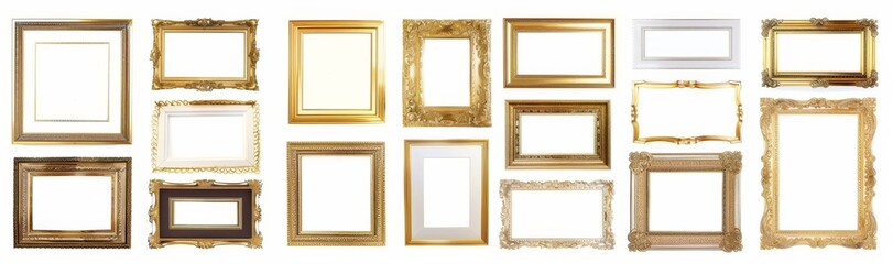 picture frame set isolated on white background