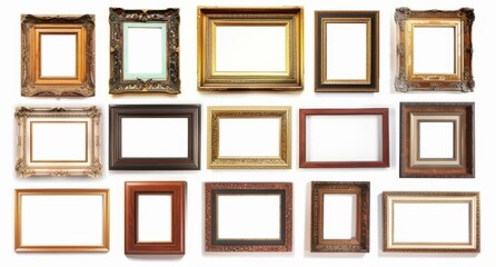 picture frame set isolated on white background