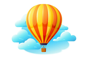 Cartoon Skybound Expedition Isolated On Transparent Background PNG.