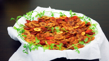 Homemade Banana Chips is a Delicious Snack Infused with the Sweet Essence of Tropical Bananas, Perfect for Moments of Pure Snacking Bliss and Culinary Exploration