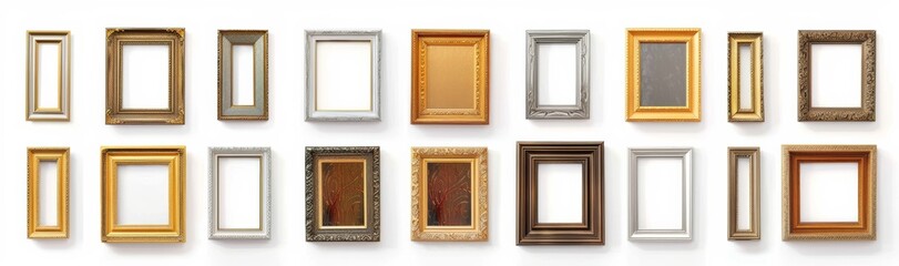 picture frame set isolated on white background