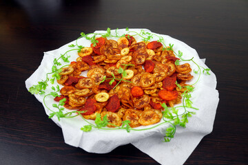 Homemade Banana Chips is a Delicious Snack Infused with the Sweet Essence of Tropical Bananas, Perfect for Moments of Pure Snacking Bliss and Culinary Exploration