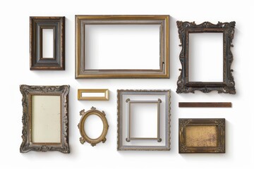 picture frame set isolated on white background