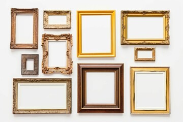 picture frame set isolated on white background