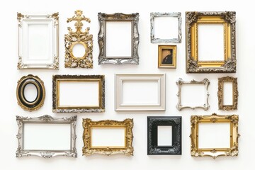 picture frame set isolated on white background