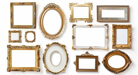 picture frame set isolated on white background