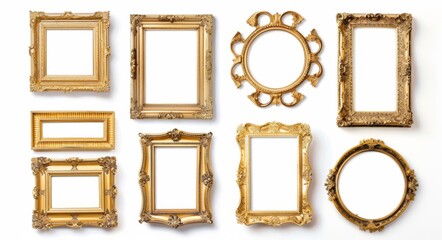 picture frame set isolated on white background