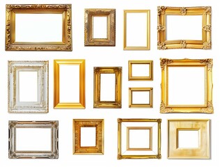 picture frame set isolated on white background
