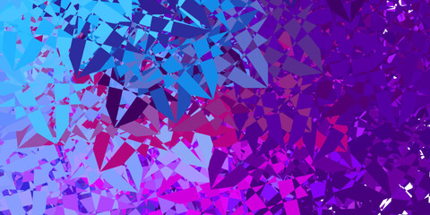 Obraz premium Light Blue, Red vector template with triangle shapes.