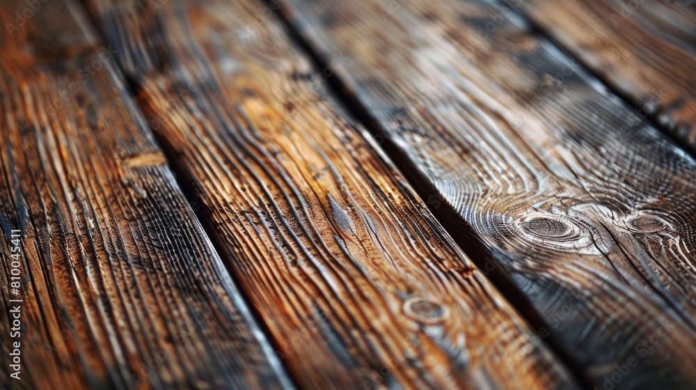 Poster close up of a wooden table surface, versatile for various projects