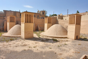 A windtower (wind catcher)  -  a traditional Persian architectural element to create natural...