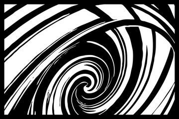 Abstract black and white pattern. For use in graphics. Minimalist illustration for printing on wall decorations