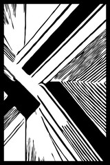 Abstract black and white pattern. For use in graphics. Minimalist illustration for printing on wall decorations
