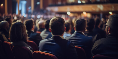 Professional Gathering For Business Networking Event. Audience at Corporate Strategy Session. Educational Workshop. Generative AI