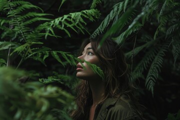 Woman Dark Green Jacket Lost