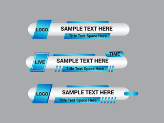 Fototapeta premium Vector Lower Third for Television News Bar Design Template, Lower Third News and Video Bars Set