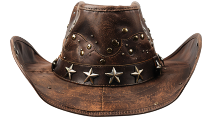 Cowboy hat, western, on white background, png transparent