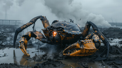 Giant Crab Emerges from the Mud