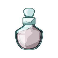 love potion bottle cartoon. poison halloween, alchemist jar, game flask love potion bottle sign. isolated symbol vector illustration