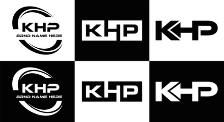 KHP et ,KHP logo. K H P design. White KHP letter. KHP, K H P letter logo design. Initial letter KHP letter logo set, linked circle uppercase monogram logo. K H P letter logo vector design.	