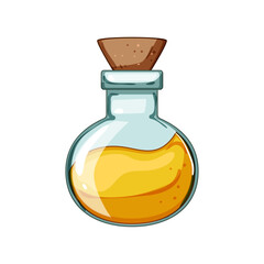 jar potion bottle cartoon. game flask, apothecary elixir, witch chemistry jar potion bottle sign. isolated symbol vector illustration