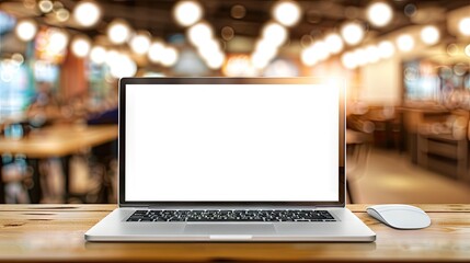 Digital Oasis: Laptop Embraces Wooden Table