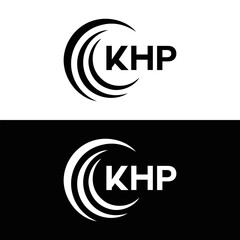 KHP et ,KHP logo. K H P design. White KHP letter. KHP, K H P letter logo design. Initial letter KHP letter logo set, linked circle uppercase monogram logo. K H P letter logo vector design.	