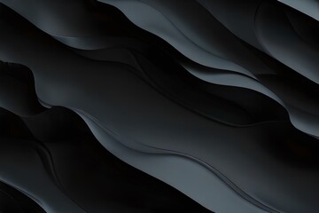 Obraz premium Abstract shapes detail, dark background. black wavy texture.