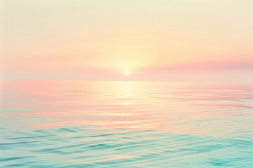 Fototapeta premium Soft pastel hues blending into one another, resembling a tranquil sunrise over a calm ocean, evoking serenity and wellness. Abstract background wallpapers