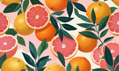 Lemons, grapefruits, oranges background