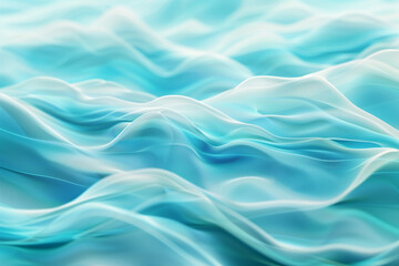 Obraz premium Digital waves undulating across the screen, in shades of blue and turquoise, mirroring the ebb and flow of calmness and wellness. Abstract background wallpapers