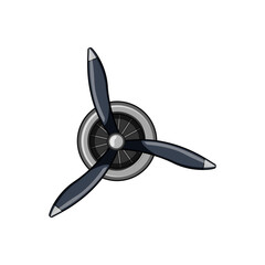 logo propeller cartoon. prop underwater, hull screw, aircraft engine logo propeller sign. isolated symbol vector illustration