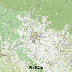 Obraz premium Pistoia Italy map poster art